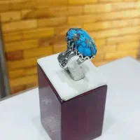 انگشتر نقره مردونه فیروزه نیشابوری