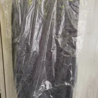 پرده دکوری مخمل طوسی استفاده نشده