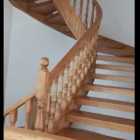 نرده گرد کاور چوب