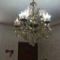 لوستر برنز پنج شاخه ده لاله|لوستر و چراغ آویز|تهران, وصفنارد|دیوار