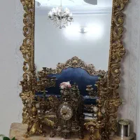 آینه و شمعدان برنز