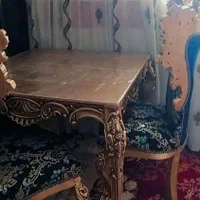 میز غذا خوری سلطنتی۴نفره|میز و صندلی غذاخوری|نسیم‌شهر, |دیوار