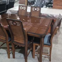 میز ناهار خوری شش نفره چوبی