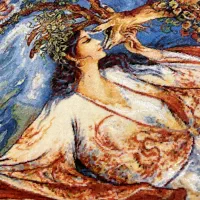 قالیچه دستبافت طرح بوسه آهو|فرش|تهران, گلستان (شهرک راه آهن)|دیوار