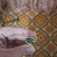 انگشتر نقره نگین آبسیدین