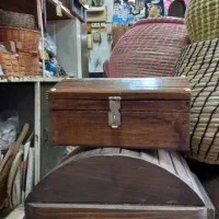 صندوقچه  چوبی افرا و نراد جای قفل دار