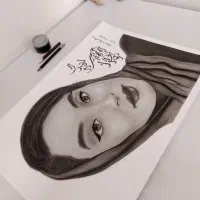 سیاه قلم طراحی صورت