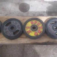 وزنه هالتر دور لاستیک ودمبل