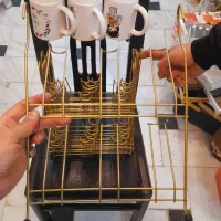 اویز لیوان طلایی فلزی اک