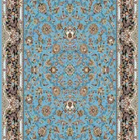 فرش ضخیم زمینه آبی/جهت منازل و مساجد/بافت صادراتی