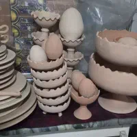 ظرف سفال بشقاب سفال خام