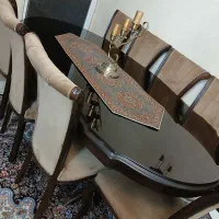 فروش فوری میز ناهارخوری ۸ نفره چوبی با صندلی|میز و صندلی غذاخوری|تهران, دهم فروردین|دیوار