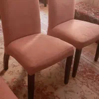 ۶عددصندلی چوبی پارچه ای|میز و صندلی غذاخوری|ارومیه, |دیوار