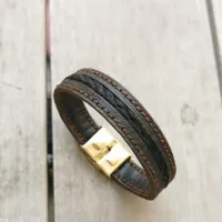 دستبند چرم و موی یار