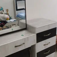 تخت خواب دو نفره به‌همراه تشک و دراور|تخت و سرویس خواب|تهران, دریاچه شهدای خلیج فارس|دیوار