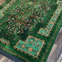 فرش کلاریس ابریشمی باغ گل سبز درخت زندگی هلنا|فرش|کاشان, شهید زجاجی|دیوار