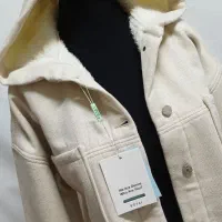 کت کتان کلاه دار داخل خزدار (کاپشن)