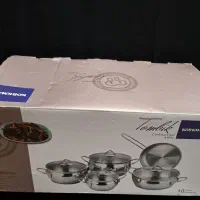 سرویس قابلمه۹پارچه استیل korkmaz ترکیه اصل