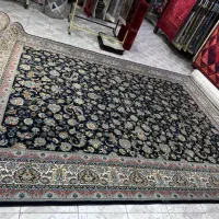 فرش ۱۲ متری سورمه ای طرح افشان