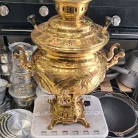 سماور گازی طلایی ایران نیکل