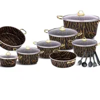 سرویس قابلمه مارک بیگنس آلمان 15تیکه طرح سنگی کامل|ظروف پختوپز|یزد, |دیوار