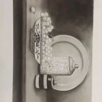 نقاشی طراحی با ذغال