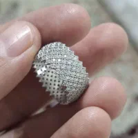 حلقه نقره زنانه و فیروزه اصل نیشابور مغز سنگ