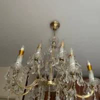 دوعدد لوستر کریستالی|لوستر و چراغ آویز|تهران, افسریه شمالی|دیوار