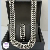 گردنبند و دستبند مردانه کارتیر استیل