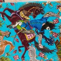 فرش تمام ابریشم زرچرک|فرش|مراغه, |دیوار