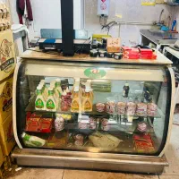 میز زیر ترازو ویترینی تمام استیل و میز کار استیل