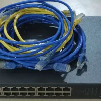 کابل شبکه LAN و هاب 24 عددی