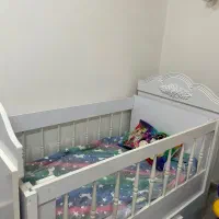 تخت کودک همراه تشک|تخت و سرویس خواب|تربت‌حیدریه, قاسم آباد|دیوار