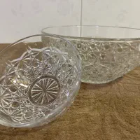 ظرف بلور همراه ۶عدد کاسه|ظروف سرو و پذیرایی|بندر انزلی, اطبا|دیوار