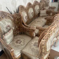 مبل دست‌ساز از چوب گردو 9 نفره کاملا نو