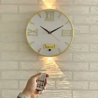 ساعت دیواری آرمانوکس با رقص نور (مناسب بی برقی)