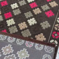 گلیم فرش گل برجسته ۴ متری|گلیم، جاجیم، گبه|خرم‌آباد, |دیوار