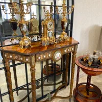 میزبار کره ایتالیای کروی ترولی پذیرایی ساعت شمعدان|کلکسیون اشیاء عتیقه|تهران, نیروی هوایی (پیروزی)|دیوار