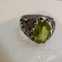 انگشتر جواهری زبرجد آفریقایی دست ساز با الماس|جواهرات|تهران, وردآورد|دیوار