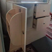 تخت دو طبقه کودک نوجوان به همراه تشک و کمد کوچک|تخت و سرویس خواب|قزوین, |دیوار