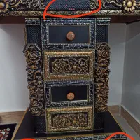 آینه و شمعدان با میز|آینه|قزوین, |دیوار