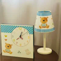 ست ۴تیکه آباژور و لوستر و ساعت کودک و تابلو