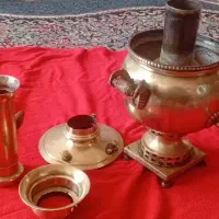 سماور زغالی قدیمی|کلکسیون اشیاء عتیقه|کرمان, |دیوار