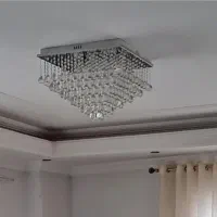 دو عدد لوستر سقفی کریستالی