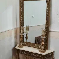 آیینه و شمعدان برنز
