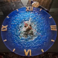 ساعت دیواری رزینی|صنایع دستی و سایر لوازم تزئینی|شاهینشهر, مسکن مهر|دیوار