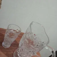 پارچ و لیوان + استکان وقندان