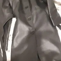 پالتو نوین چرم اصلی مشکی نو استفاده نشده
