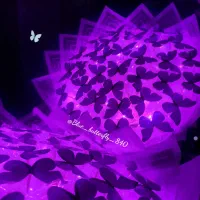 دسته گل پروانه ای کادویی چراغدار روز مادر روز زن|گل مصنوعی|تبریز, |دیوار