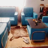 مبلمان طرح اطلس آبی فیروزه ای|مبلمان خانگی و میز عسلی|نیشابور, مازول|دیوار